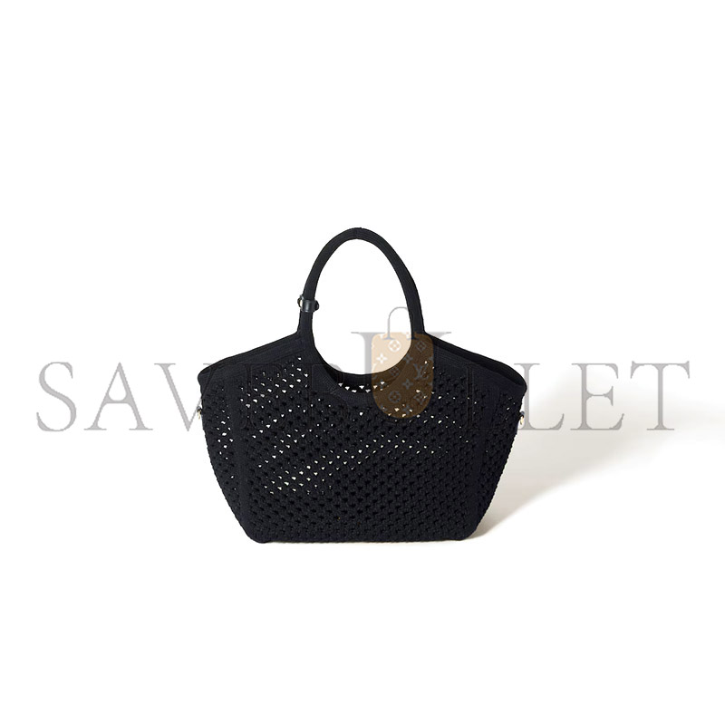 MIU MIU IVY COTTON MESH TOTE BAG 5BG281 (28*26*12.5cm) MIU MIU IVY COTTON MESH TOTE BAG 5BG281 (28*26*12.5cm)